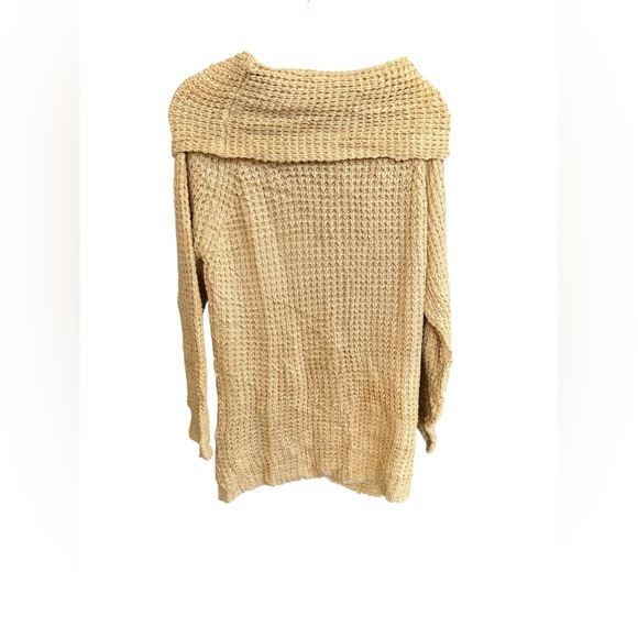 Women's Beige Button-Up Sweater - Picture 3 of 3